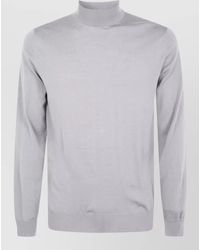 Filippo De Laurentis - Virgin Merino Wool Mock Turtleneck Jumper - Lyst