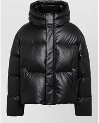 MM6 by Maison Margiela - Hooded Padded Jacket Quilted Texture Pockets - Lyst