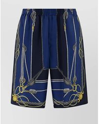 Versace - Silk Printed Bermuda Shorts - Lyst
