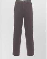 Briglia 1949 - Straight Leg Cotton Blend Pants Belt Loops - Lyst