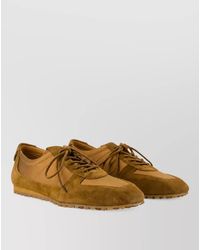Aeyde - Leather Lace-Up Sneakers - Lyst