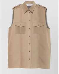 Golden Goose - Sleeveless Denim Shirt Dress - Lyst