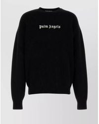 Palm Angels - Cashmere Merino Wool Embroidered Crew Neck Jumper - Lyst
