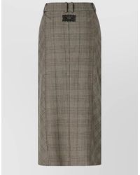 Pinko - Galega Wool Blend Midi Skirt - Lyst