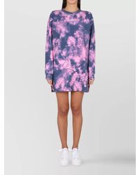 Off-White c/o Virgil Abloh - Cotton Tie-Dye Sweatshirt Mini Dress - Lyst
