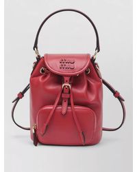 Miu Miu - Backpack Adjustable Straps Buckle Detail Top Handle - Lyst