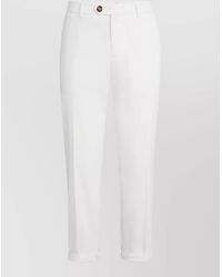 Brunello Cucinelli - Cotton Slim-Fit Tapered Trousers - Lyst
