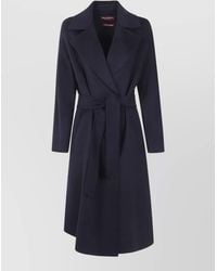 Max Mara - Mst Cles Coat Belted Waist Long Lapels - Lyst