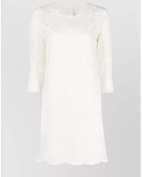 Ermanno Scervino - Lace Knee-Length Dress - Lyst