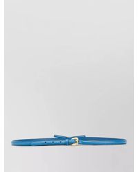 Prada - Bow Detail Slim Buckle Leather Belt - Lyst
