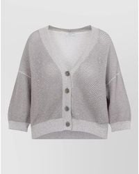 Peserico - Tricot Cardigan Long Sleeves V Neckline - Lyst