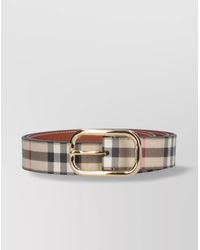 Burberry - Checkered Pattern Buckle Belts - Lyst
