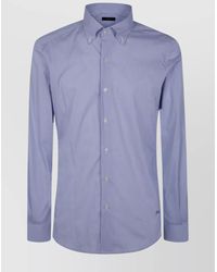 Fay - Collared Button-Down Shirt Long Sleeves - Lyst