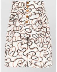 Vivienne Westwood - Cotton Bermuda Shorts Abstract Pattern Buttons - Lyst