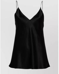 Max Mara - Silk V-Neck Spaghetti-Strap Tank Top - Lyst