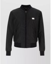Dolce & Gabbana - Nylon Logo Plaque Bomber Jacket - Lyst
