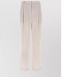 Brunello Cucinelli - Wool Trousers With Back Pockets And Front Pleats - Lyst