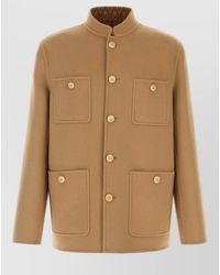Valentino Garavani - Wool Blend Jacket Four Pockets Stand Collar - Lyst