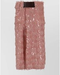 Niccolò Pasqualetti - Chimera Midi Skirt Sequins Leather Belt - Lyst