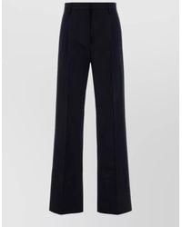 Prada - Cotton Wide-Leg Trousers - Lyst