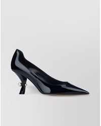 Dior - Glossy Pointed Toe Pumps With Unique Heel - Lyst