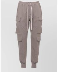 Rick Owens - Cotton Straight-Leg Cargo Track Pants - Lyst