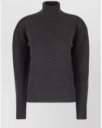Burberry - Wool Ribbed High-Neck Jumper - Lyst