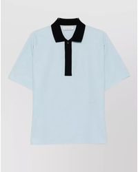 Lanvin - Polo Shirt Short Sleeves Ribbed Collar - Lyst