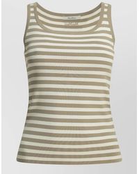 Max Mara - Striped Tank Top Sleeveless Scoop Neck - Lyst