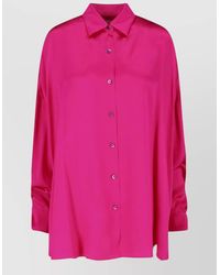 Dries Van Noten - Silk Oversized Long-Sleeve Shirt - Lyst