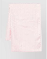 Lanvin - Fringed Monogram Rectangular Scarf - Lyst