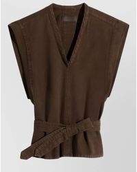 Lemaire - Belted V-Neck Top - Lyst
