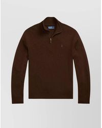 Polo Ralph Lauren - Ribbed Cuff And Hem Knit Sweater - Lyst