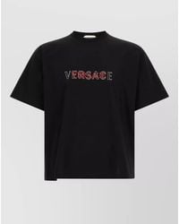 Versace - Cotton Logo-Print Crew-Neck Short-Sleeve T-Shirt - Lyst