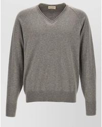 Ma'ry'ya - V Neck Knit Sweater Long Sleeves - Lyst