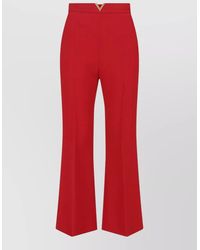 Valentino - Virgin Wool Straight-Leg Flared Trousers - Lyst