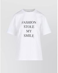 Victoria Beckham - Crew Neck Graphic Print Short Sleeves - Lyst