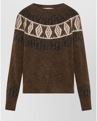 SEVENTY VENEZIA - Jacquard Crewneck Jumper - Lyst