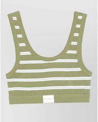 Closed - Striped Cotton Bralette Top Ribbed Hem - Lyst