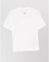 MM6 by Maison Margiela - Cotton Logo-Print Crew-Neck Short-Sleeve T-Shirt - Lyst