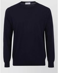 Ballantyne - Crew Neck Fine Cotton Knit Sweater - Lyst