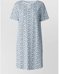 CALIDA - Short Sleeve Keyhole Neckline Nightdress - Lyst