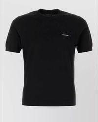 Prada - Cotton Crew Neck Short Sleeve Sweater - Lyst