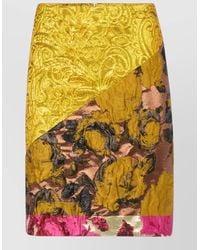 Nina Ricci - Jacquard Panelled Floral-Print Knee-Length Skirt - Lyst