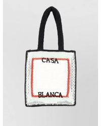 CASABLANCA - Square Crochet Tote Bag Dual Handles - Lyst