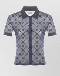 Marine Serre - Mesh Shirt Collared Neck Floral Pattern Sheer - Lyst