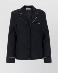 Off-White c/o Virgil Abloh - Silk Logo-Jacquard Satin Pyjama Shirt - Lyst