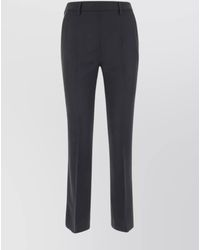 Prada - Virgin Wool Flared Trousers - Lyst