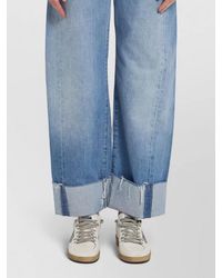 Mother - High Waist Wide Leg Ankle Cuff Jeans - Lyst