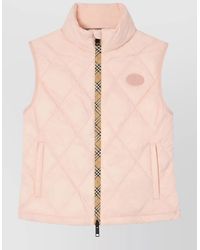 Burberry - Quilted High Collar Gilet Side Pockets - Lyst